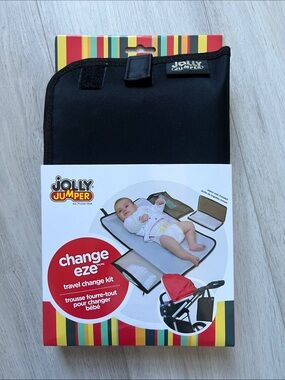 NWT Jolly Jumper Change Eze Travel Change Kit - Black Portable Changing Pad